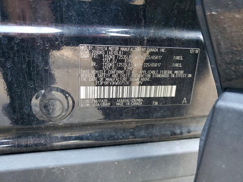 2019 TOYOTA RAV4 XLE 14