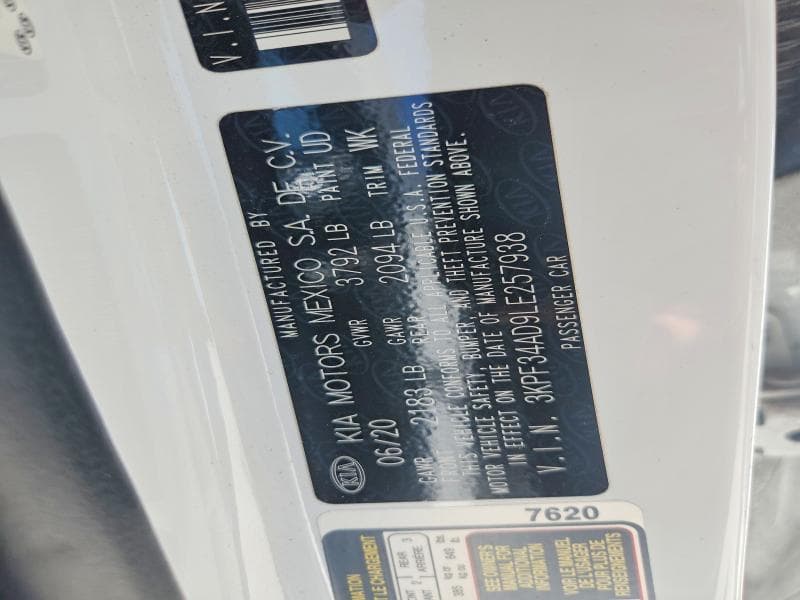 2020 KIA FORTE GT LINE 12