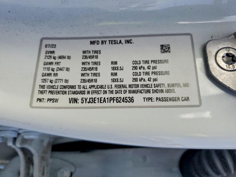 2023 TESLA MODEL 3 12