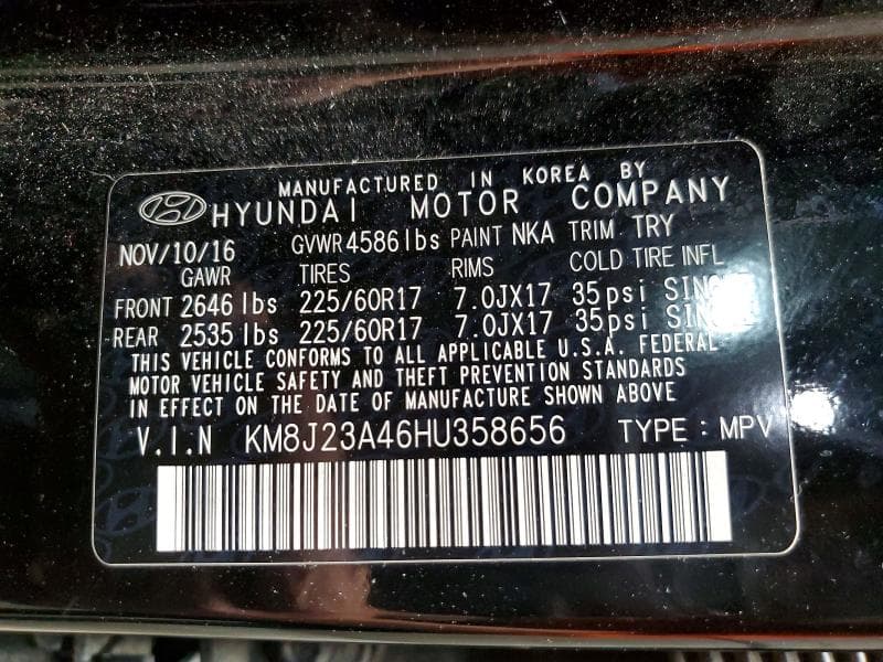 2017 HYUNDAI TUCSON SE 13