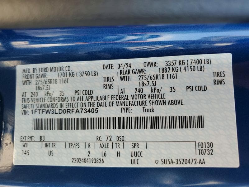 2024 FORD F150 XLT XLT 12