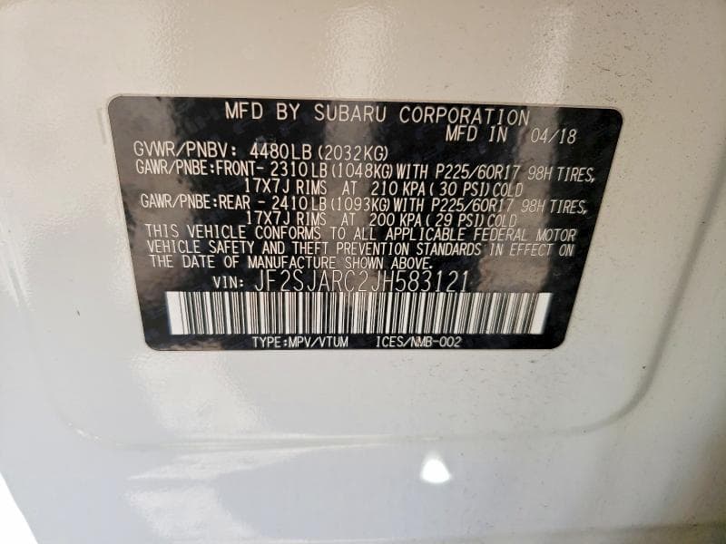 2018 SUBARU FORESTER 2.5I LIMITED 12