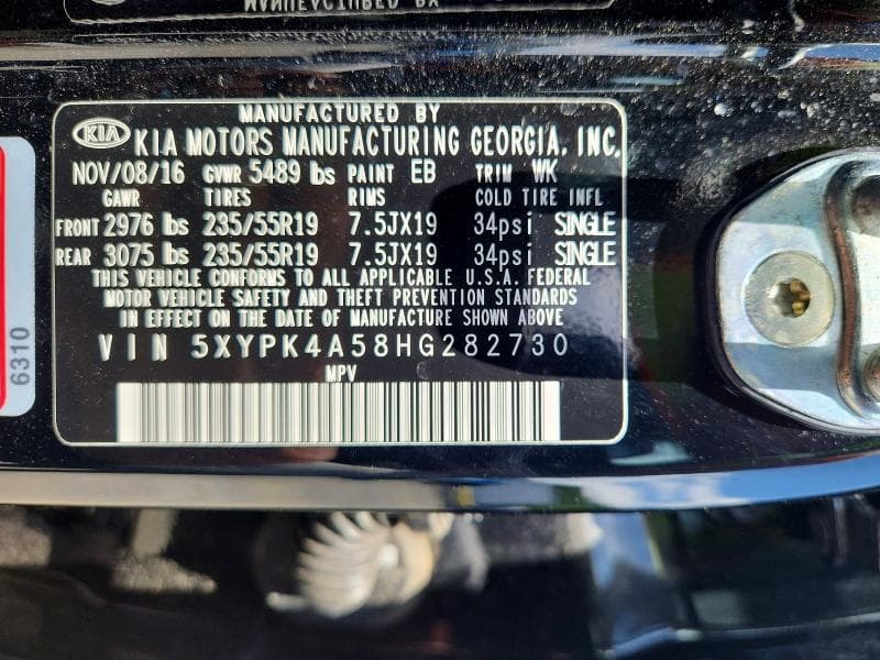 2017 KIA SORENTO SX V6 13
