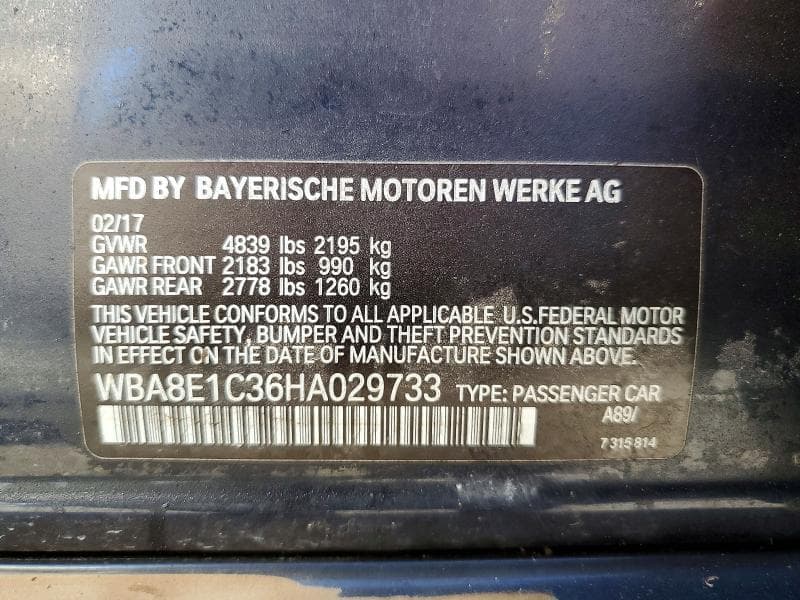 2017 BMW 330E 12