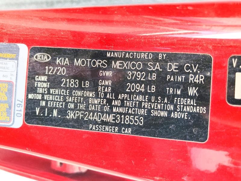 2021 KIA FORTE LXS 12