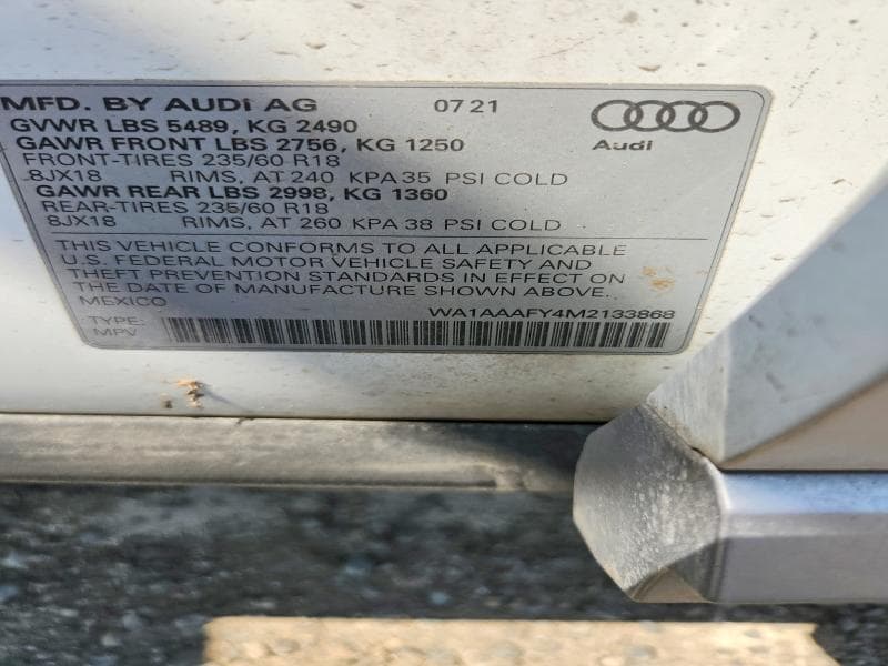 2021 AUDI Q5 PREMIUM 12