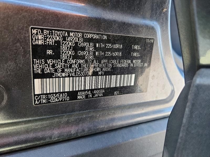 2020 TOYOTA RAV4 LIMITED 12