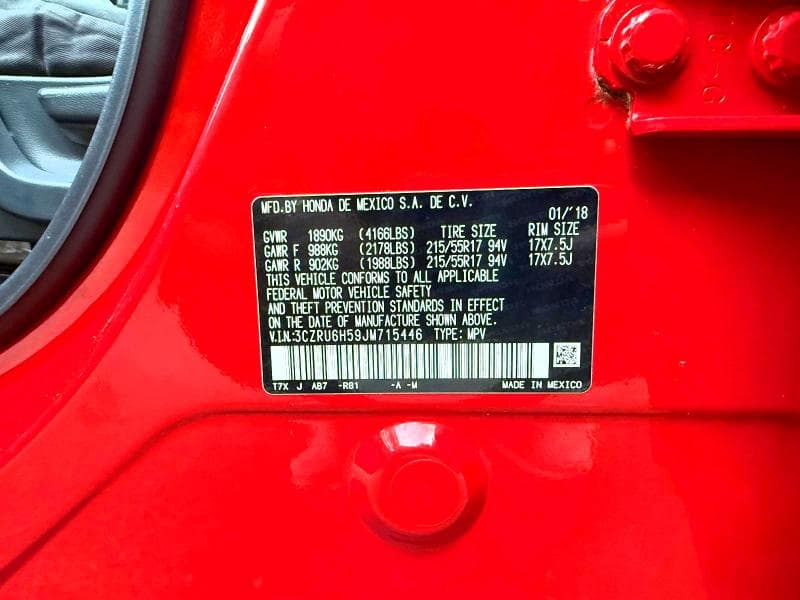 2018 HONDA HR-V EX EX 10