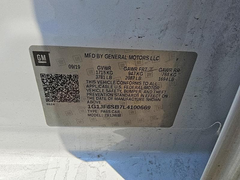2020 CHEVROLET SONIC PREMIER 12