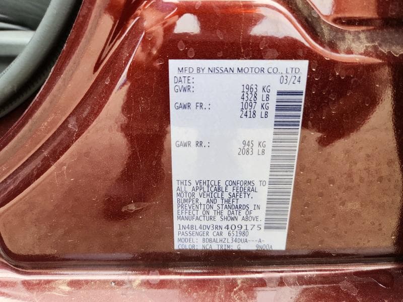 2024 NISSAN ALTIMA SV 13