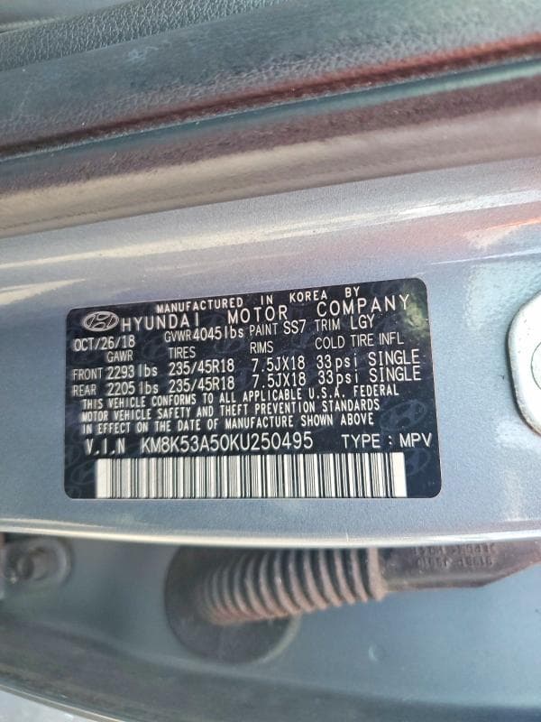2019 HYUNDAI KONA ULTIMATE ULTIMATE 12