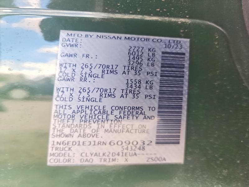 2024 NISSAN FRONTIER PRO-X 12