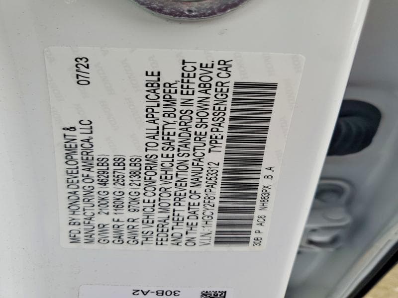 2023 HONDA ACCORD TOURING HYBRID 12