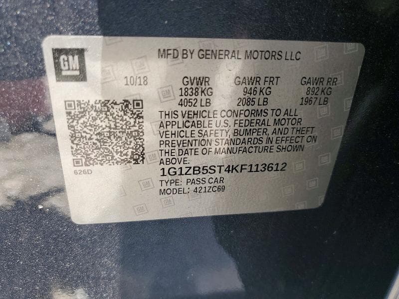 2019 CHEVROLET MALIBU LS 13
