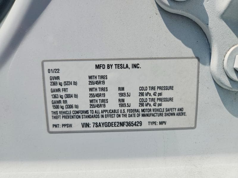 2022 TESLA MODEL Y 12