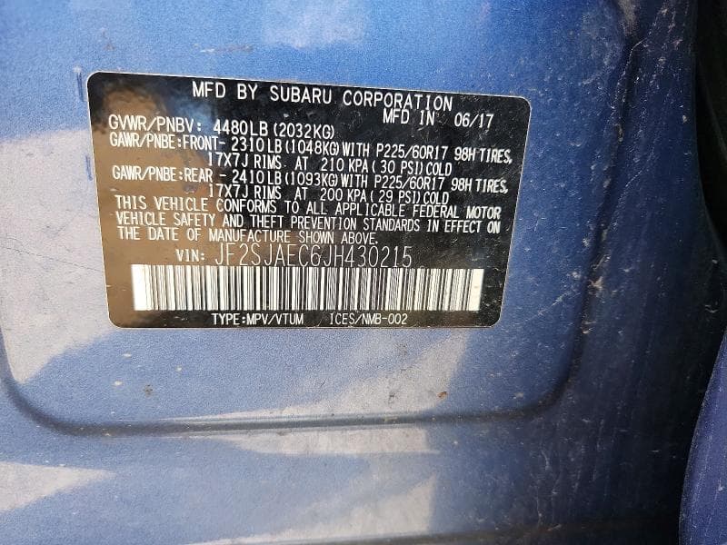 2018 SUBARU FORESTER 2.5I PREMIUM 12