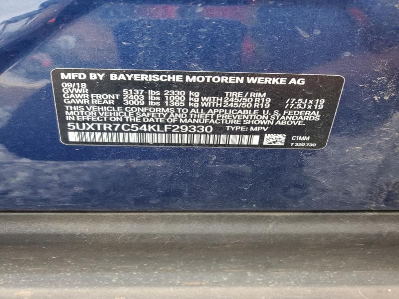 2019 BMW X3 SDRIVE30I 13