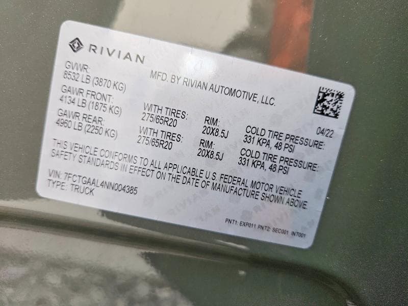 2022 RIVIAN R1T LAUNCH EDITION 12