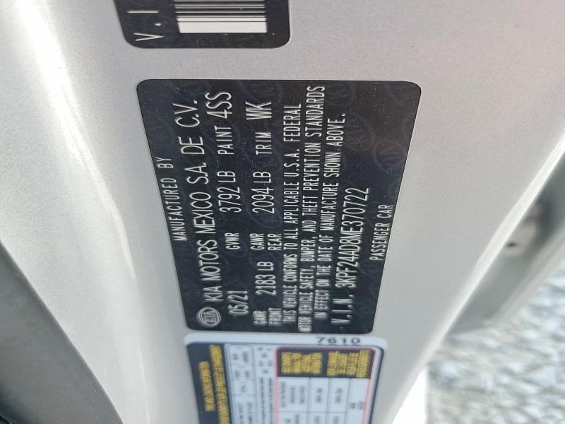 2021 KIA FORTE LXS 12