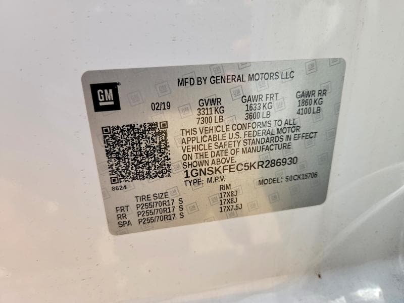 2019 CHEVROLET TAHOE SPECIAL 13