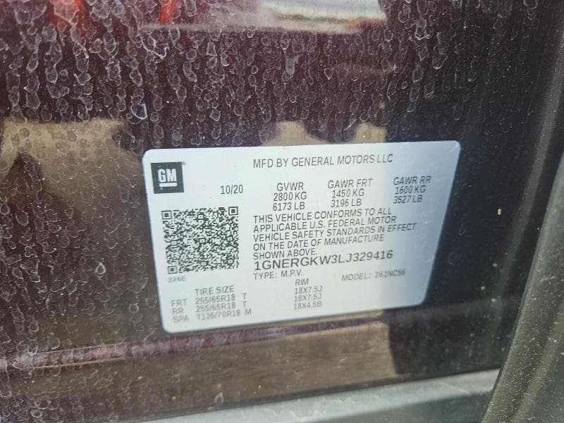 2020 CHEVROLET TRAVERSE LT 14