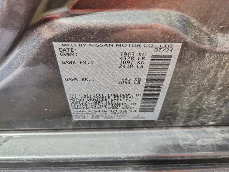 2025 NISSAN ALTIMA SR 12