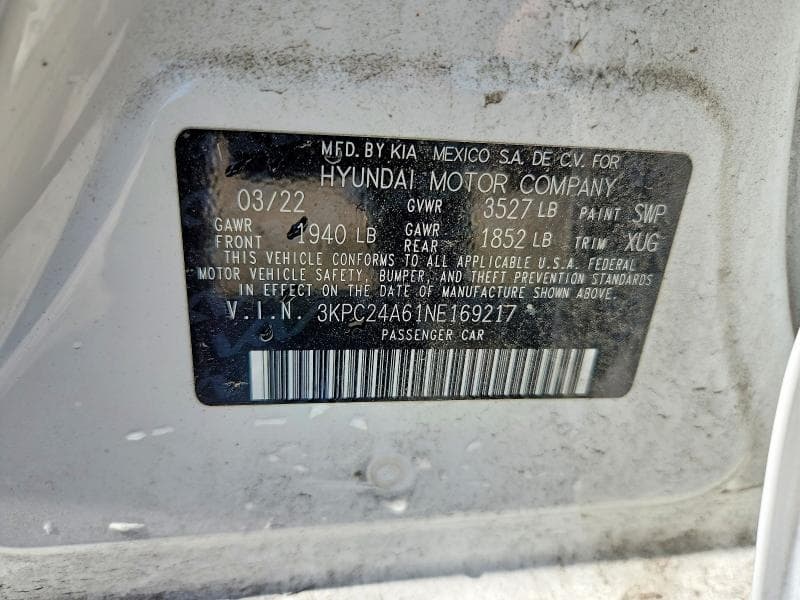 2022 HYUNDAI ACCENT SE 12