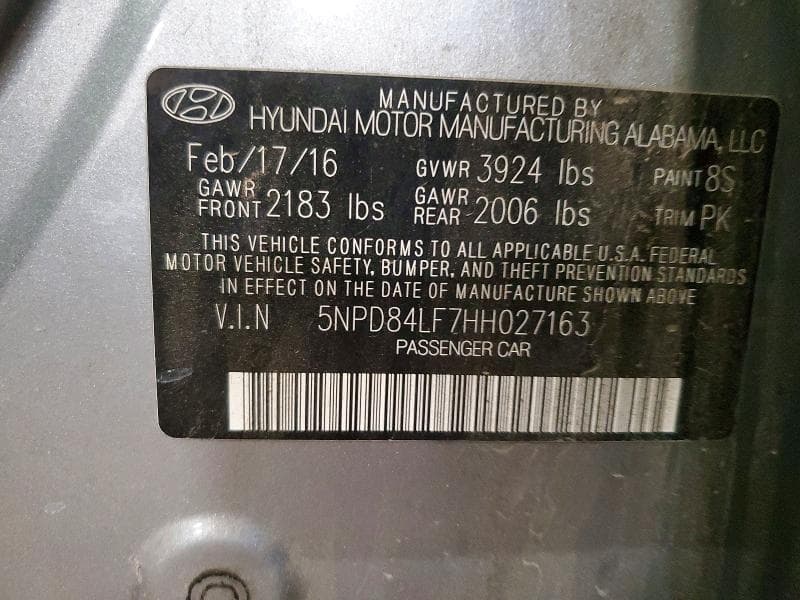 2017 HYUNDAI ELANTRA LIMITED 12
