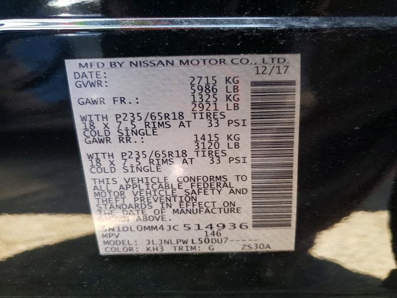 2018 INFINITI QX60 BASE 13