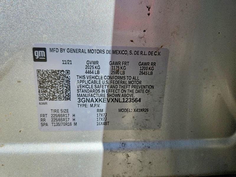 2022 CHEVROLET EQUINOX LT LT 13