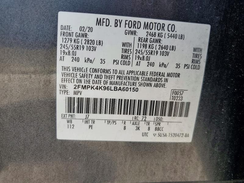 2020 FORD EDGE TITANIUM TITANIUM 13