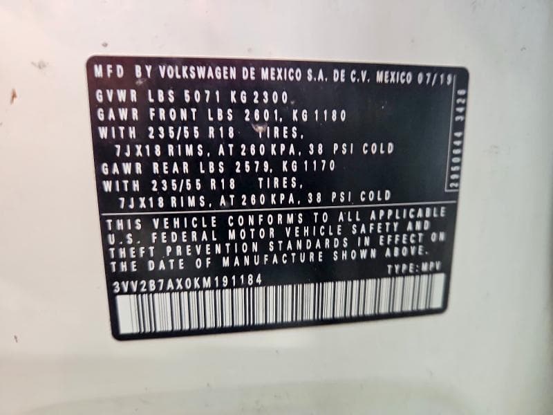 2019 VOLKSWAGEN TIGUAN SE SE 13