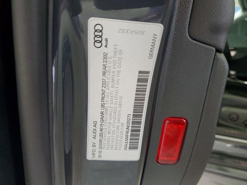2018 AUDI A4 PREMIUM PLUS 12