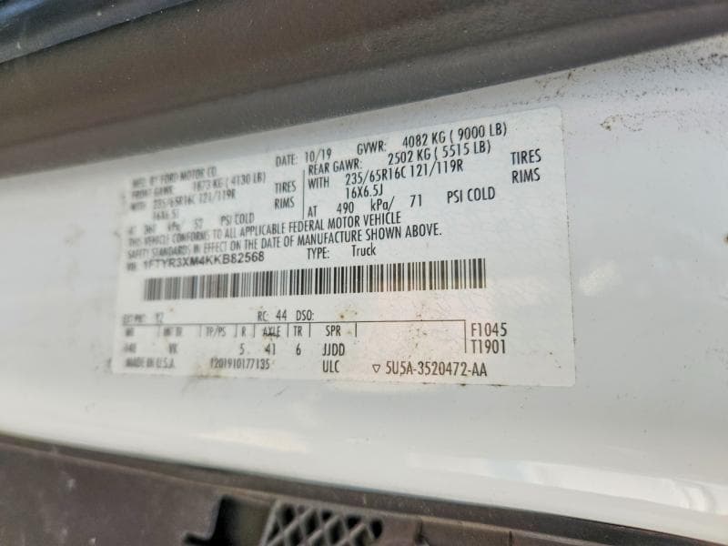 2019 FORD TRANSIT T-250 13