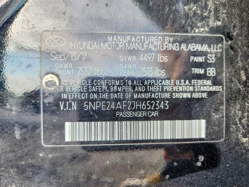 2018 HYUNDAI SONATA SE 12