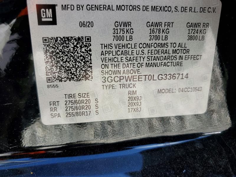 2020 CHEVROLET SILVERADO C1500 LTZ 13