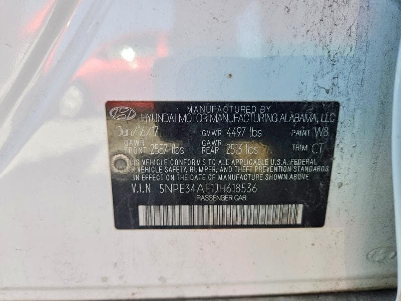 2018 HYUNDAI SONATA SEL 12