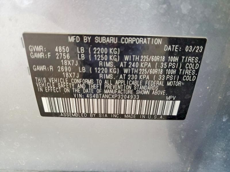 2023 SUBARU OUTBACK LIMITED 14