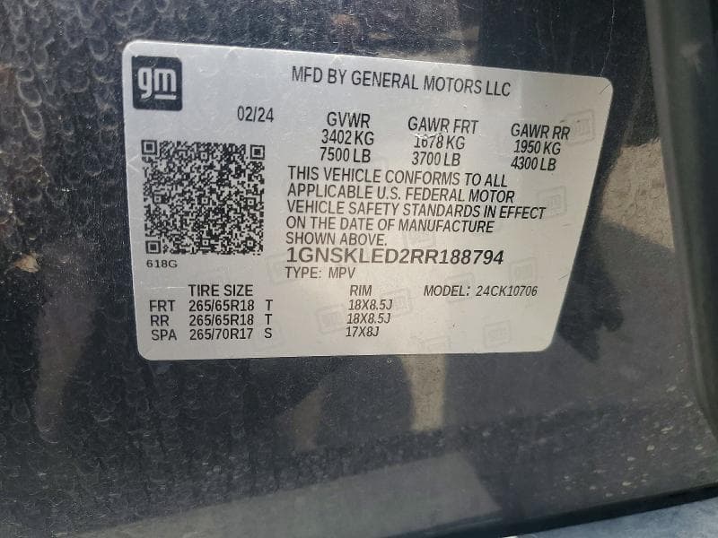 2024 CHEVROLET TAHOE K1500 14