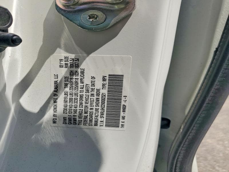 2019 HONDA ODYSSEY LX 13