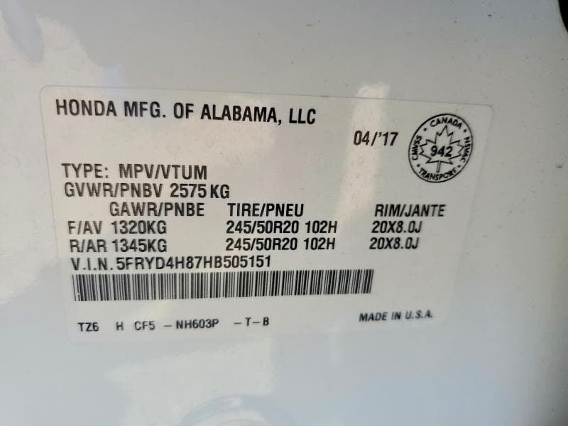 2017 ACURA MDX ADVANCE 13