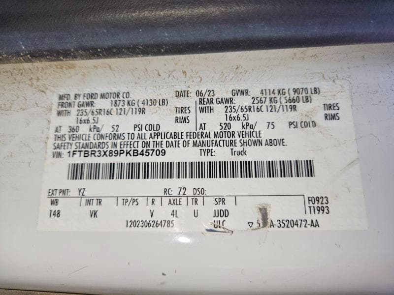 2023 FORD TRANSIT T-250 13