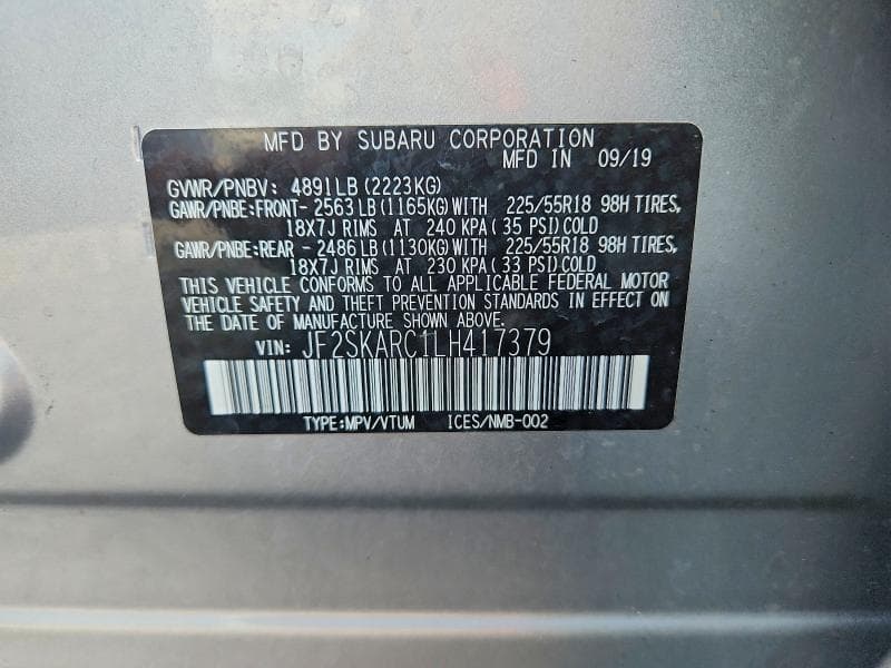 2020 SUBARU FORESTER SPORT 13