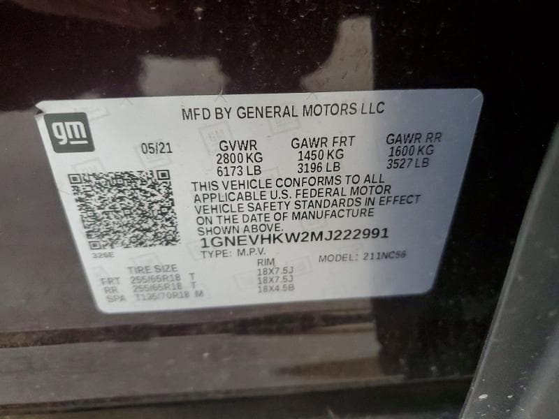 2021 CHEVROLET TRAVERSE LT 13