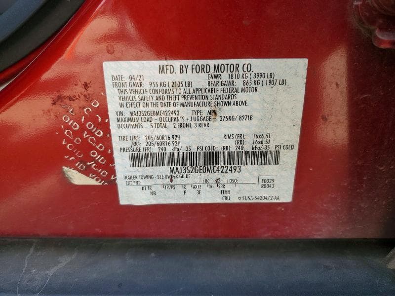 2021 FORD ECOSPORT SE 13