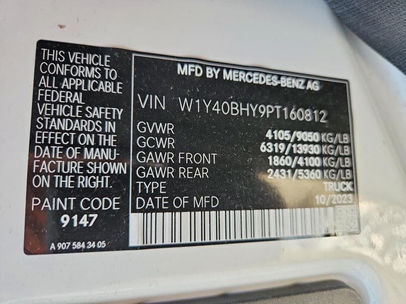 2023 MERCEDES-BENZ SPRINTER 2500 2500 12