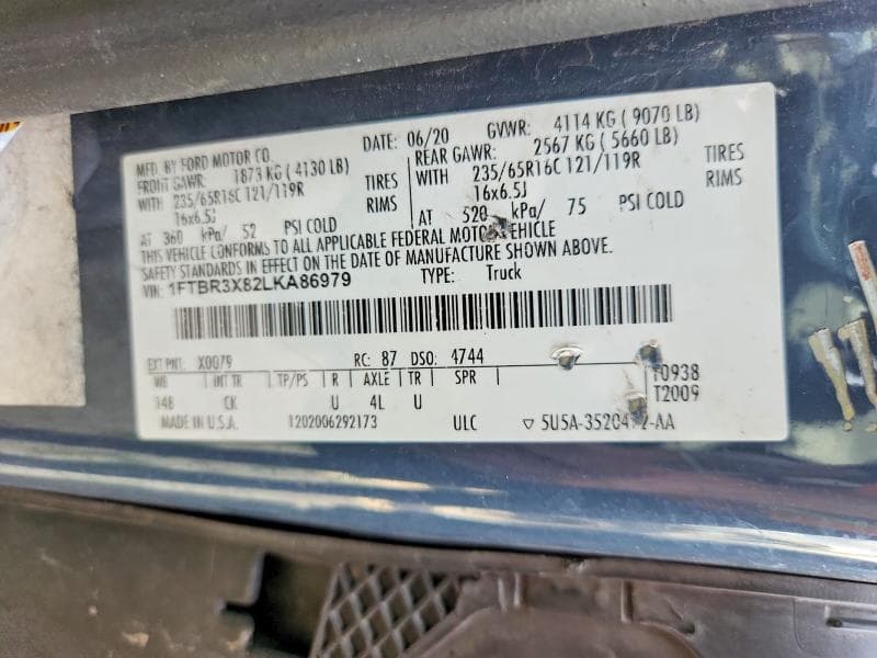 2020 FORD TRANSIT T-250 13