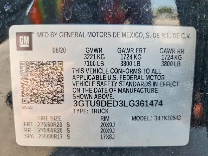 2020 GMC SIERRA K1500 SLT 12