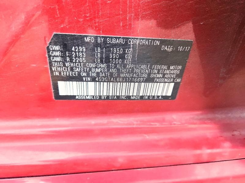 2018 SUBARU IMPREZA SPORT 13