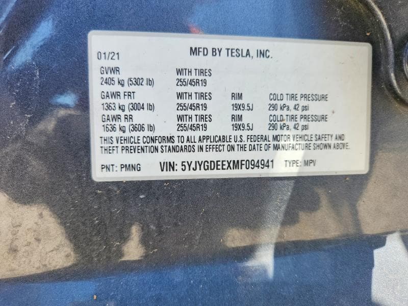 2021 TESLA MODEL Y 13